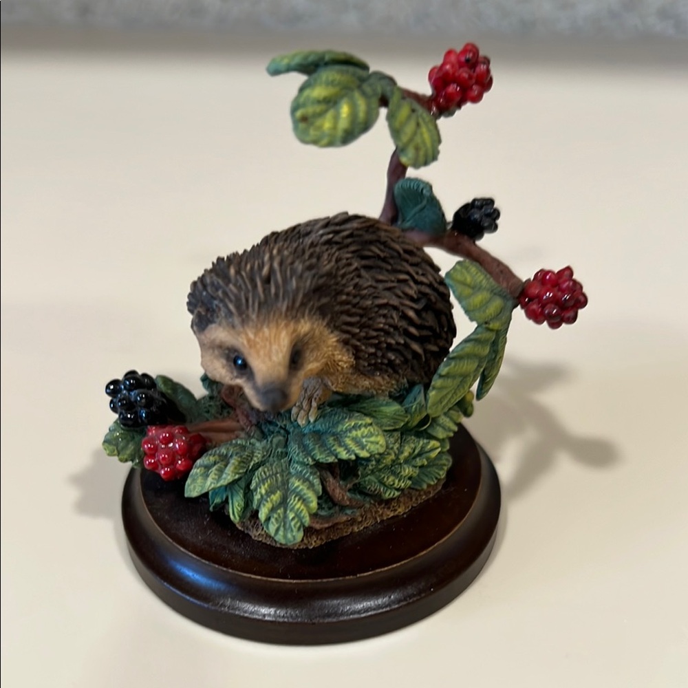 Hedgehog Figurine with Berries